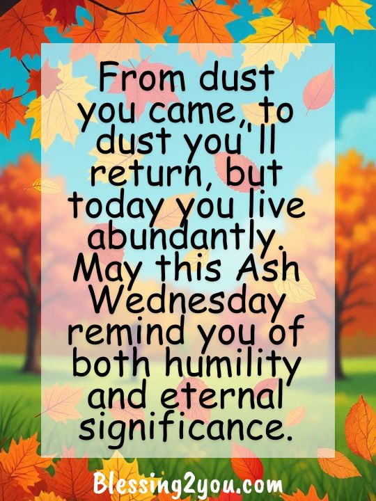 ASH Wednesday Blessing