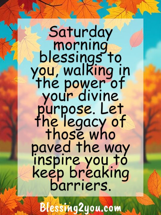 African American Saturday Morning Blessings