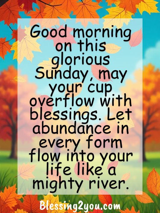 Good Morning Sunday Blessings