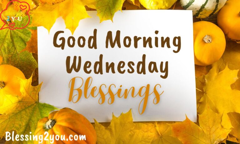 Good Morning Wednesday Blessings