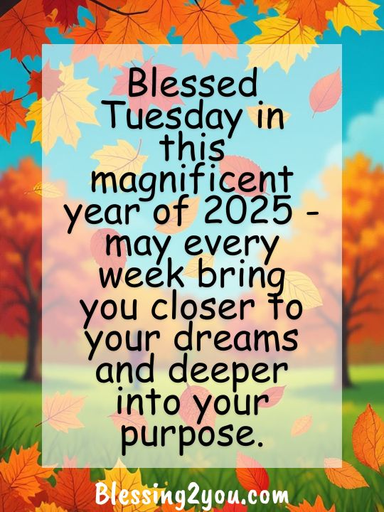 Happy Tuesday Blessings for 2025