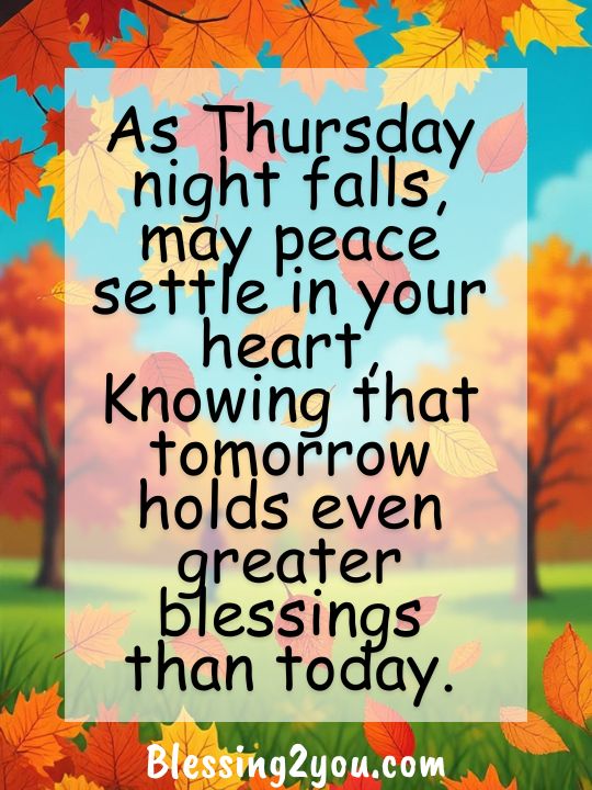 Positive Thursday Night Blessings