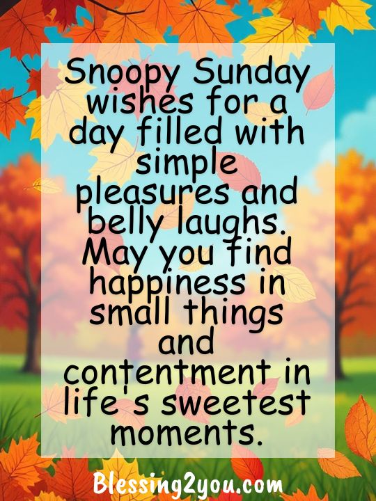Snoopy Sunday Blessings