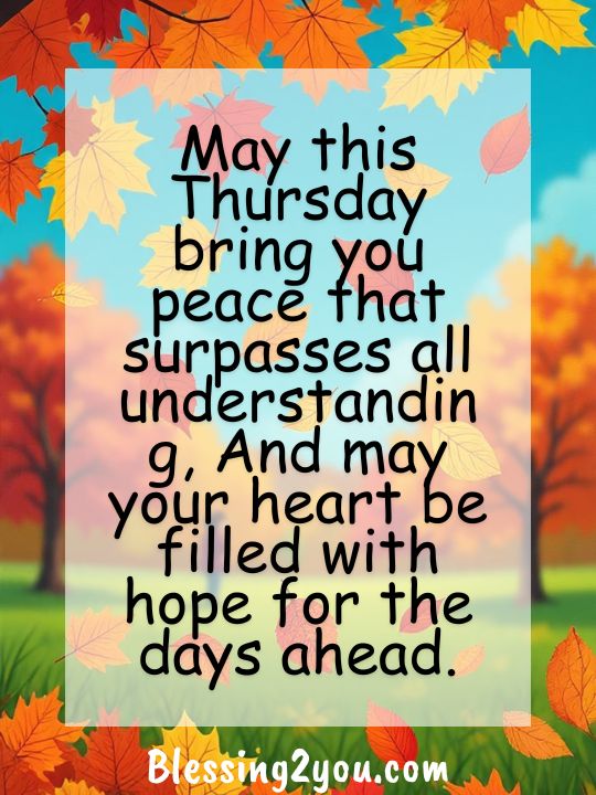 Thursday Blessings And Prayers